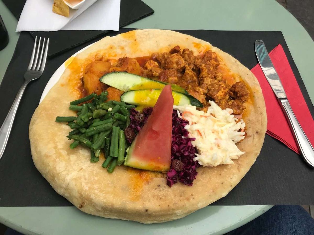 Roti op het bord